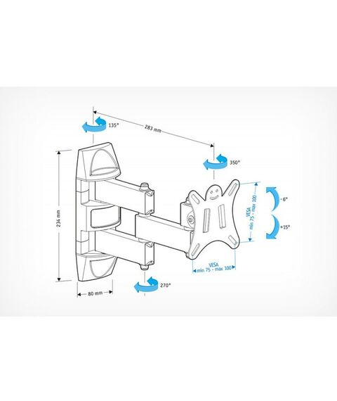 Крепеж для аудио-видео техники: Кронштейн Holder LCDS-5039 металлик фотографии