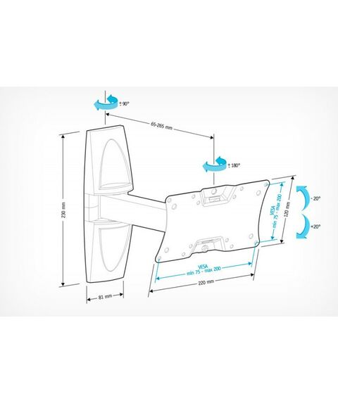 Крепеж для аудио-видео техники: Кронштейн Holder LCDS-5063 черный фотографии