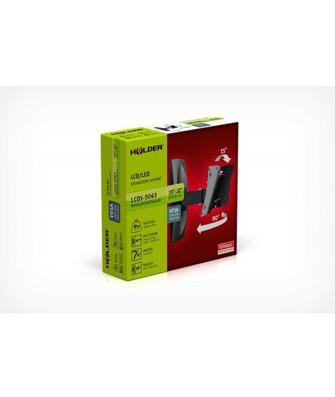 Крепеж для аудио-видео техники: Кронштейн Holder LCDS-5063 черный фотографии