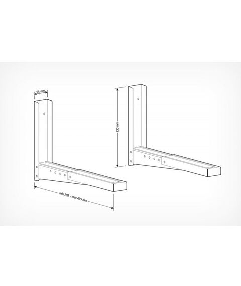 Крепеж для аудио-видео техники: Кронштейн для СВЧ-печей Holder MWS-2002 металлик фотографии