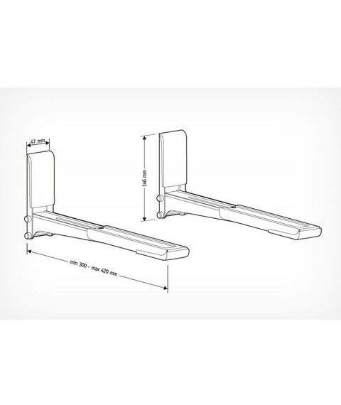 Крепеж для аудио-видео техники: Кронштейн под СВЧ печь Holder MWS-2003 белый фотографии