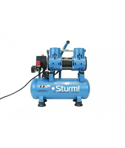 Компрессоры: Компрессор безмасляный Sturm! AC93210OL 900Вт, 10л, 2750 об/мин, 180 л/мин, 8 бар, бесшумный фотографии