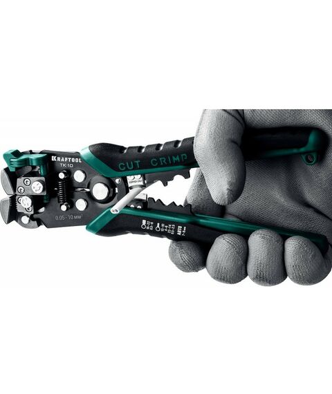 Электромонтажный инструмент: Стриппер автоматический многофункциональный KRAFTOOL TK-10 0.05 - 10 мм2 [22639] фотографии