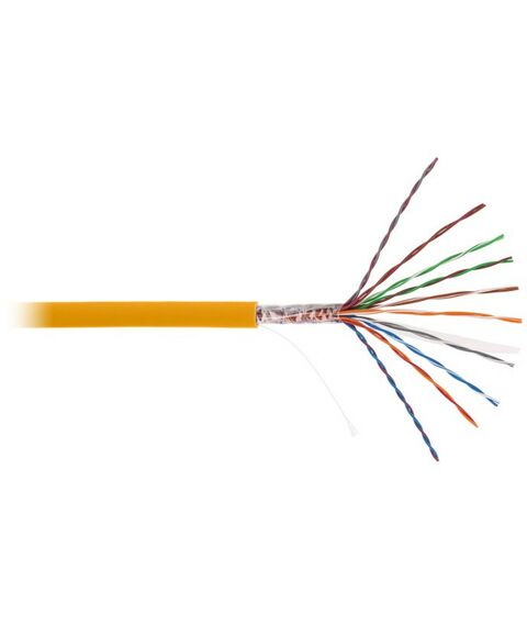 Кабель и разъемы: Кабель Netlan EC-UU010-5-LSZH-OR-3 U/UTP 10 пар, Кат.5 (Класс D), 100МГц, одножильный, BC (чистая медь), внутренний, LSZH нг(B)-HF, оранжевый, 305м фотографии