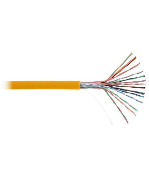 Кабель и разъемы: Кабель Netlan EC-UU016-5-LSZH-OR-3 U/UTP 16 пар, Кат.5 (Класс D), 100МГц, одножильный, BC (чистая медь), внутренний, LSZH нг(B)-HF, оранжевый, 305м фотографии
