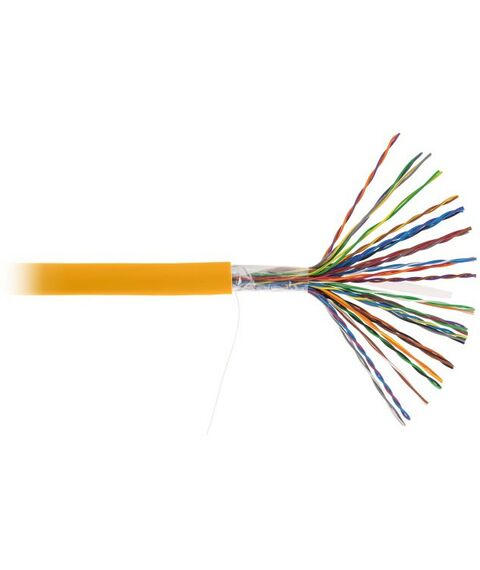 Кабель и разъемы: Кабель Netlan EC-UU025-5-LSZH-OR-3 U/UTP 25 пар, Кат.5 (Класс D), 100МГц, одножильный, BC (чистая медь), внутренний, LSZH нг(B)-HF, оранжевый, 305м фотографии