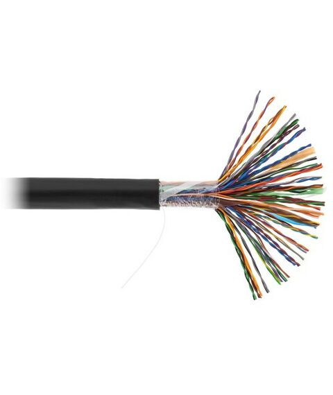 Кабель и разъемы: Кабель Netlan EC-UU050-5-PE-BK-3 U/UTP 50 пар, Кат.5 (Класс D), 100МГц, одножильный, BC (чистая медь), внешний, PE до -40C, черный, 305м фотографии