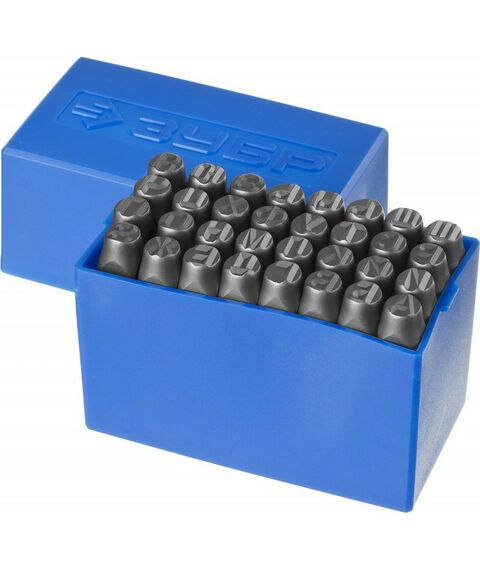 Столярно-слесарный инструмент: Клейма буквенные Зубр 21503-08_z01 кириллица, шрифт 8мм фотографии