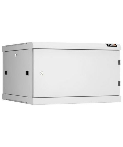 Шкафы и стойки: Настенный разборный шкаф TLK TWC-066060-R-M-GY 19", 6U, металлическая дверь, Ш600хВ370хГ600мм, 2 пары монтажных направляющих, серый фотографии