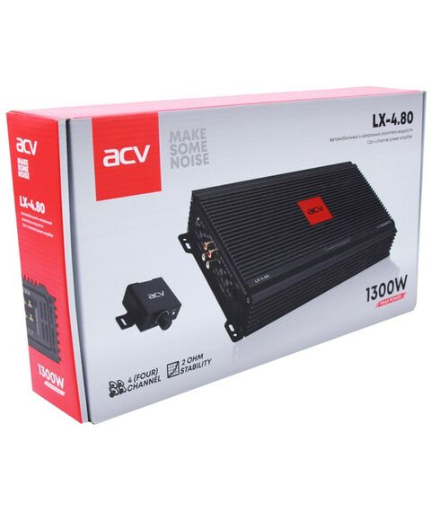 Автомобильные усилители: Усилитель автомобильный ACV LX-4.80 четырехканальный [22744] фотографии