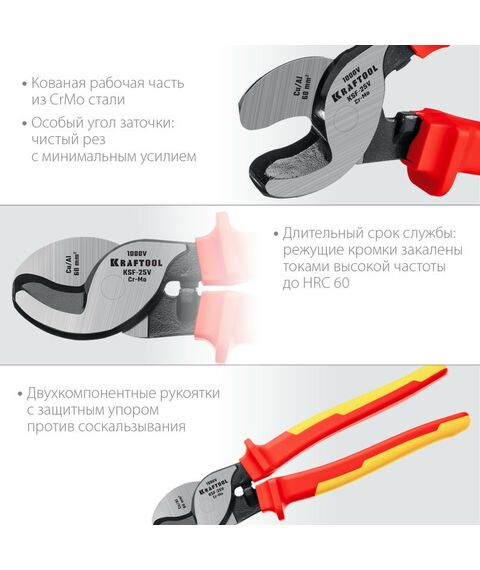 Кабелерезы: Кабелерез диэлектрический усиленный KRAFTOOL KSF-25V [23334-25V] фотографии