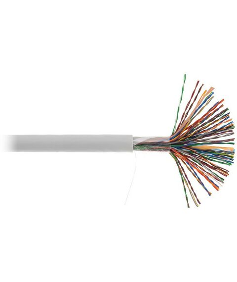 Кабель и разъемы: Кабель Netlan EC-UU050-5-PVC-GY-3 NETLAN U/UTP 50 пар, Кат.5 (Класс D), 100МГц, одножильный, BC (чистая медь), внутренний, PVC нг(B), серый, 305м фотографии