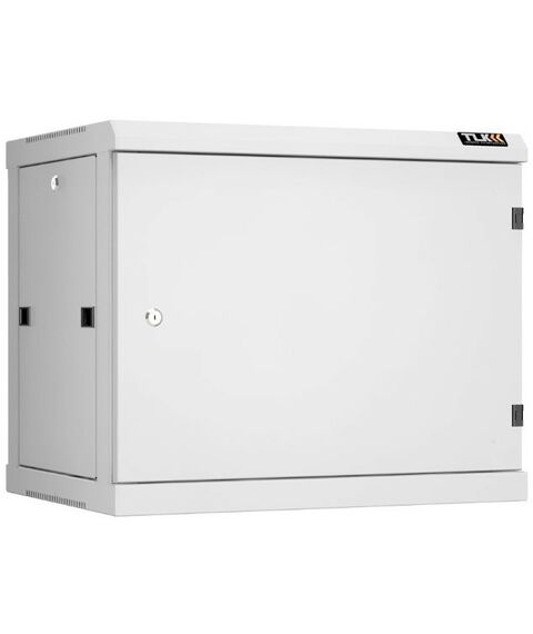 Шкафы и стойки: Настенный разборный шкаф TLK TWC-096045-R-M-GY 19", 9U, металлическая дверь, Ш600хВ503хГ450мм, 2 пары монтажных направляющих, серый фотографии