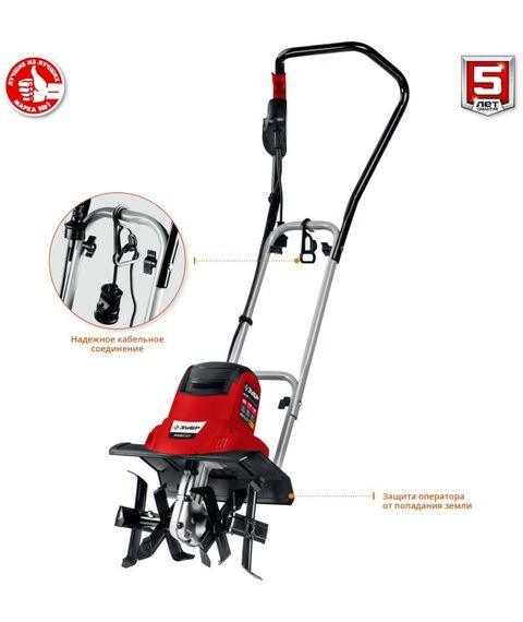 Культиваторы: Электрический культиватор Зубр ККД-900 900 Вт [ККД-900] фотографии
