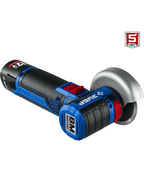 Угловые шлифмашинки (болгарки): Бесщеточная УШМ Зубр Профессионал AB-76-22 12В, 2 АКБ (2Ач), в сумке фотографии