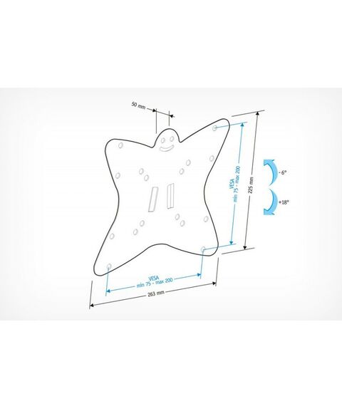 Крепеж для аудио-видео техники: Кронштейн Holder LCDS-5051 металлик фотографии