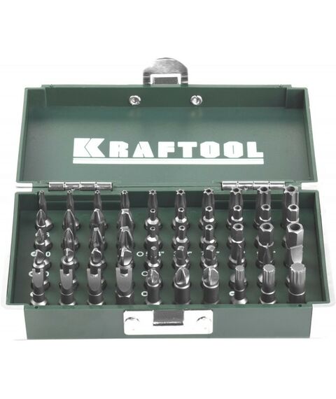 Наборы оснастки: Набор кованых торсионных бит KRAFTOOL X-Drive Cr-Mo, система насечек "NSS", 50 предметов, в боксе [26065-H50] фотографии