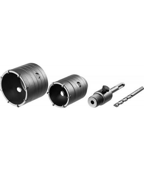 Буры, пики, коронки, сверла: Набор коронок по бетону с оснасткой Зубр Мастер 29211-H2 d = 50, 68 мм, кейс фотографии