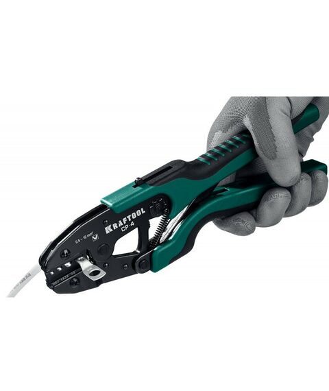 Электромонтажный инструмент: Пресс-клещи для медных наконечников и гильз KRAFTOOL CP-4 0.5 - 10 мм.кв [45461-4] фотографии