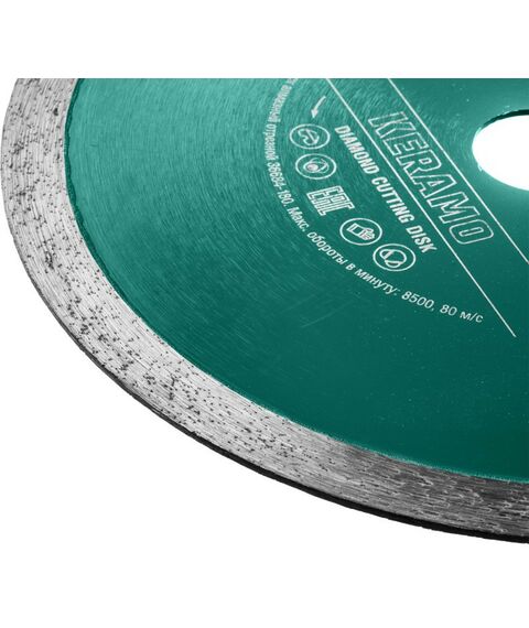 Пильные и алмазные диски: Диск алмазный отрезной сплошной KRAFTOOL KERAMO 230 мм по керамограниту, керамической плитке [36684-230] фотографии