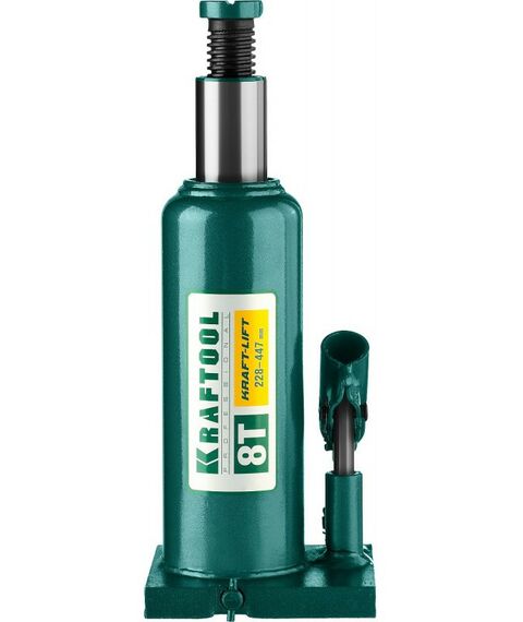 Домкраты: Домкрат бутылочный гидравлический KRAFTOOL KRAFT-LIFT 8т 228-450мм [43462-8_z01] фотографии