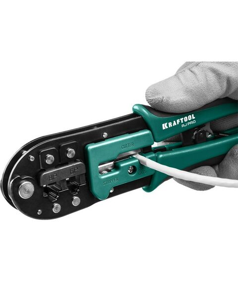 Монтажное оборудование: Кримпер универсальный KRAFTOOL RJ-Pro RJ45, RJ11/RJ12 [22698] фотографии