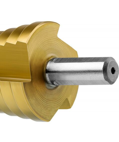 Буры, пики, коронки, сверла: Сверло ступенчатое составное Зубр 4-22мм 11 ступеней, покрытие NiT [29673-4-22] фотографии