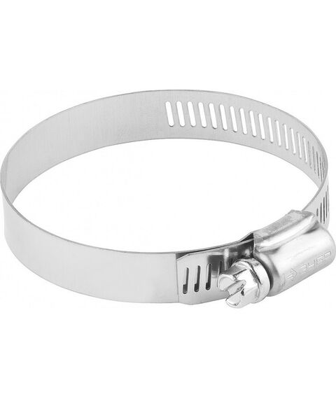 Хомуты металлические: Хомуты НХ-12П Зубр 40-64 мм Профессионал нерж. сталь, просечная лента 12.7 мм, 100 шт [37815-040-64-100] фотографии