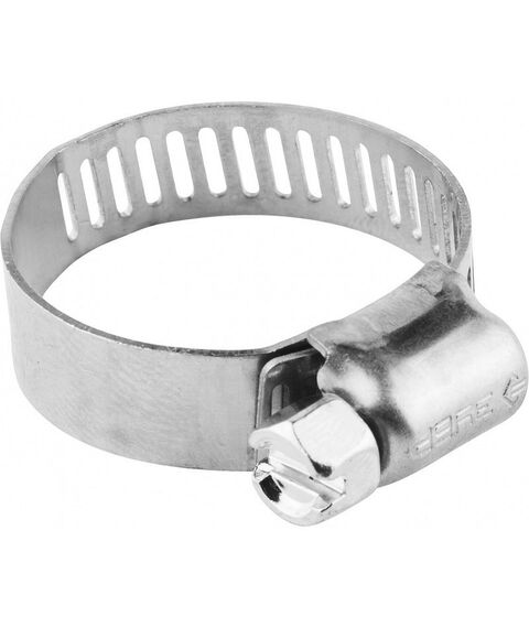 Хомуты металлические: Хомуты НХ-8П Зубр 8-13 мм Профессионал нерж. сталь, просечная лента 8 мм, 200 шт [37811-08-13-200] фотографии