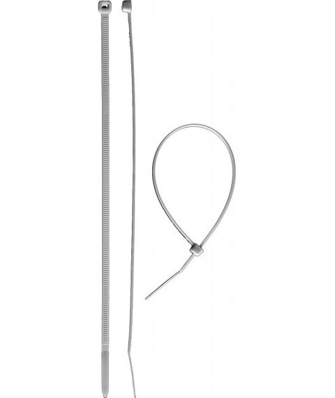 Электромонтажный крепеж: Кабельные стяжки белые КС-Б1 Зубр 9 x 1020 мм 50 шт, нейлоновые, серия Профессионал [309010-90-1020] фотографии