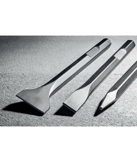 Буры, пики, коронки, сверла: Зубило лопаточное Зубр HEX 28.6 (Макита тип)  80х400 мм [29380-80-400] фотографии