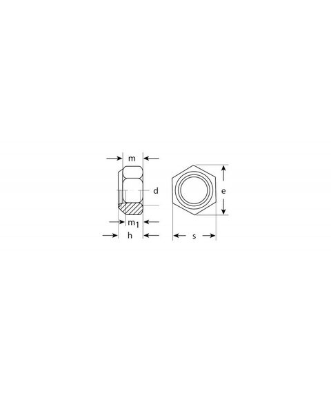 Метрический крепеж: Гайка Зубр M8 DIN 985 с нейлоновым кольцом, 5 кг, кл. пр. 6, оцинкованная [303580-08] фотографии