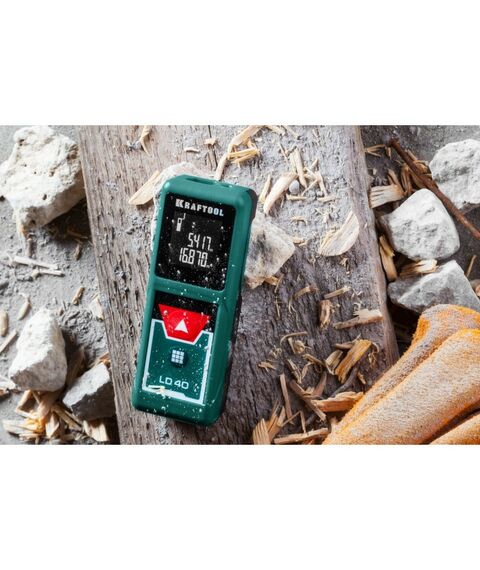 Дальномеры: Профессиональный лазерный дальномер KRAFTOOL LD-40 дальность 5см - 40м, точность 1.5 мм [34763] фотографии