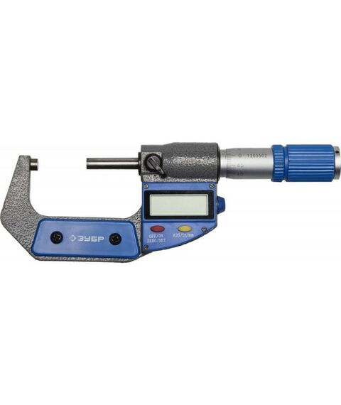 Микрометры: Микрометр  гладкий цифровой Зубр ЭКСПЕРТ МКЦ 50 диапазон 25-50мм, шаг измерения 0,001мм [34482-50] фотографии