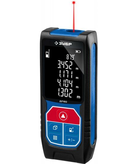 Дальномеры: Лазерный дальномер Зубр Профессионал ДЛ-50 точность 2 мм, дальность 50м, класс защиты IP54 [34925] фотографии