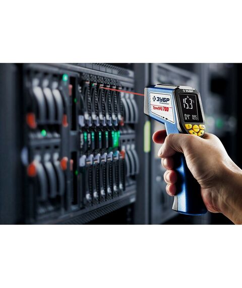 Пирометры (термометры): Пирометр инфракрасный Зубр Профессионал ТермПро-700 -50°С +650°С [45721-650] фотографии