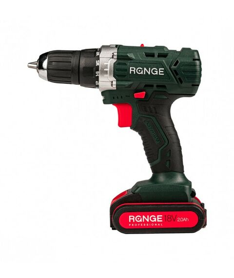 Дрели и шуруповерты: Аккумуляторная дрель RANGE RCD18/2.0-PRO 18В, 2 Li акк. 2.0Ач, 32Н, метал. патрон, кейс фотографии
