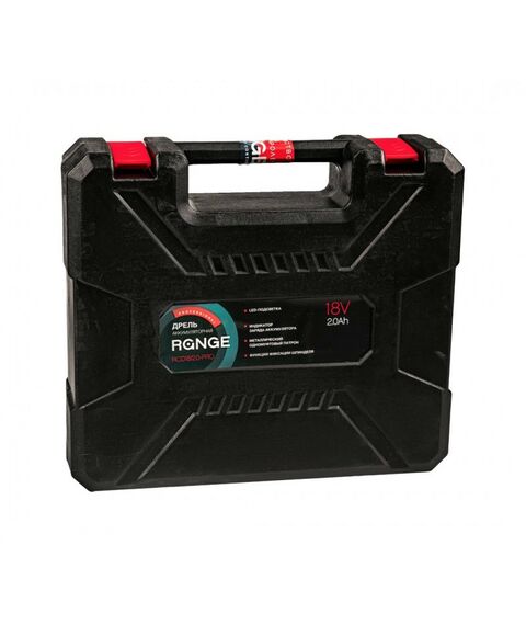 Дрели и шуруповерты: Аккумуляторная дрель RANGE RCD18/2.0-PRO 18В, 2 Li акк. 2.0Ач, 32Н, метал. патрон, кейс фотографии