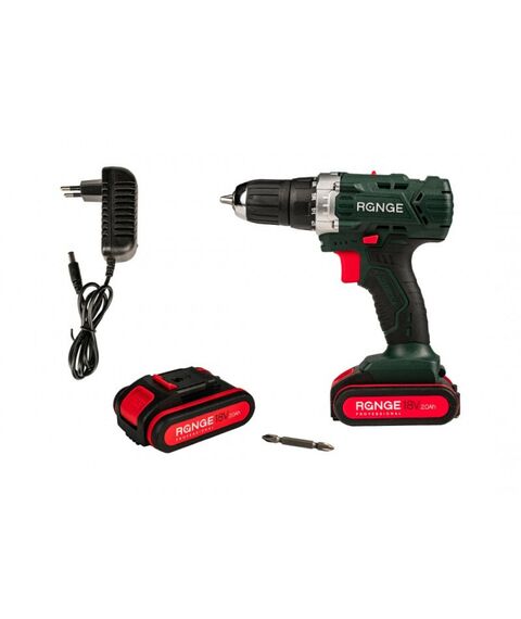 Дрели и шуруповерты: Аккумуляторная дрель RANGE RCD18/2.0-PRO 18В, 2 Li акк. 2.0Ач, 32Н, метал. патрон, кейс фотографии