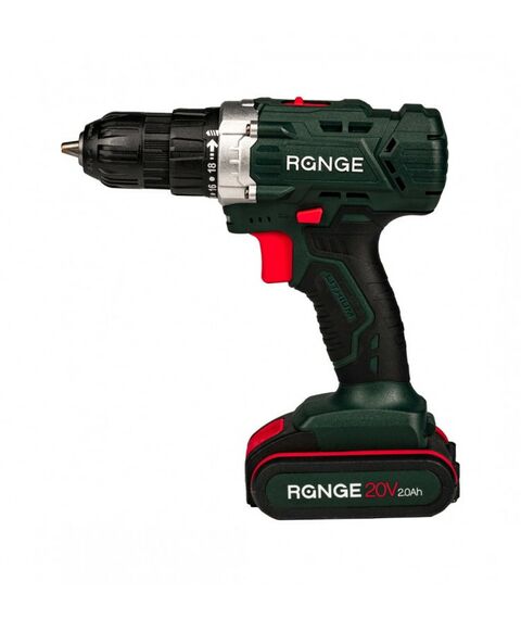 Дрели и шуруповерты: Аккумуляторная дрель RANGE RCD20/2.0-A 20В, 2Li акк, 2.0Ач, 34Нм, LED-подсветка, кейс фотографии