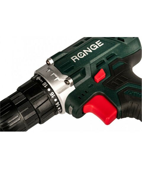 Дрели и шуруповерты: Аккумуляторная дрель RANGE RCD20/2.0-A 20В, 2Li акк, 2.0Ач, 34Нм, LED-подсветка, кейс фотографии