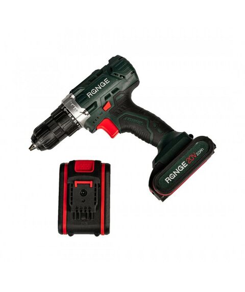 Дрели и шуруповерты: Аккумуляторная дрель RANGE RCD20/2.0-A 20В, 2Li акк, 2.0Ач, 34Нм, LED-подсветка, кейс фотографии