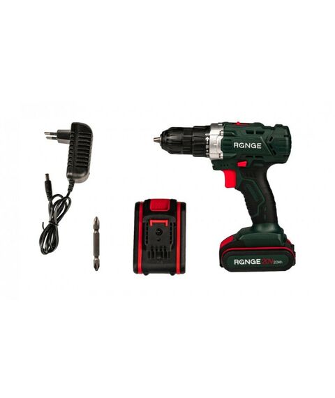 Дрели и шуруповерты: Аккумуляторная дрель RANGE RCD20/2.0-A 20В, 2Li акк, 2.0Ач, 34Нм, LED-подсветка, кейс фотографии