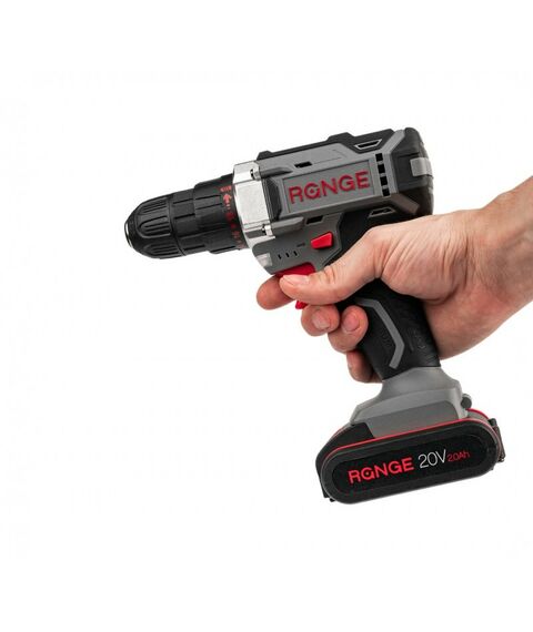 Дрели и шуруповерты: Аккумуляторная дрель RANGE RCD20/2.0-PROMO 20В, 2 Li акк. 2.0Ач, 34Нм, метал. патрон, кейс фотографии