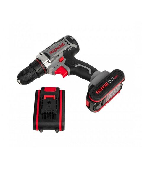 Дрели и шуруповерты: Аккумуляторная дрель RANGE RCD20/2.0-PROMO 20В, 2 Li акк. 2.0Ач, 34Нм, метал. патрон, кейс фотографии