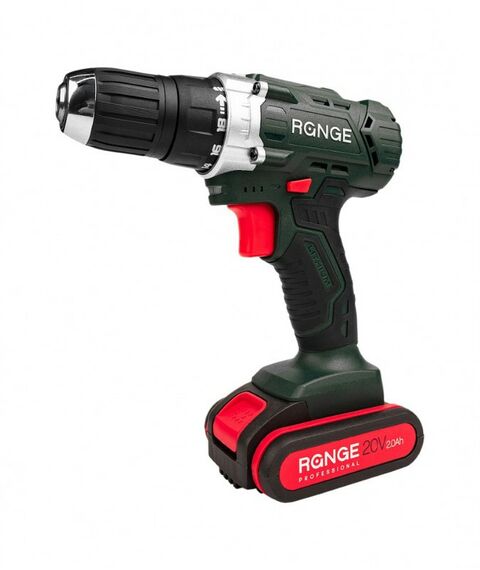 Дрели и шуруповерты: Аккумуляторная дрель RANGE RCD20/2.0-PRO 20В, 2 Li акк. 2.0Ач, 35Нм, метал. патрон, кейс фотографии