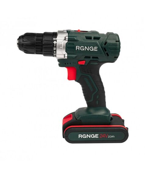 Дрели и шуруповерты: Аккумуляторная дрель RANGE RCD24/2.0-A 24В, 2Li акк, 2.0Ач, 40Нм, LED-подсветка, кейс фотографии
