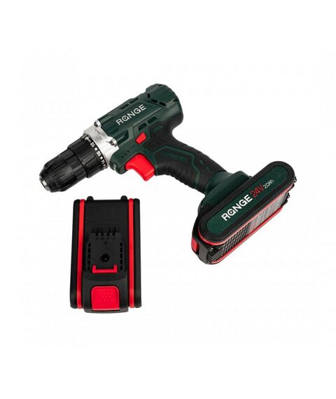 Дрели и шуруповерты: Аккумуляторная дрель RANGE RCD24/2.0-A 24В, 2Li акк, 2.0Ач, 40Нм, LED-подсветка, кейс фотографии