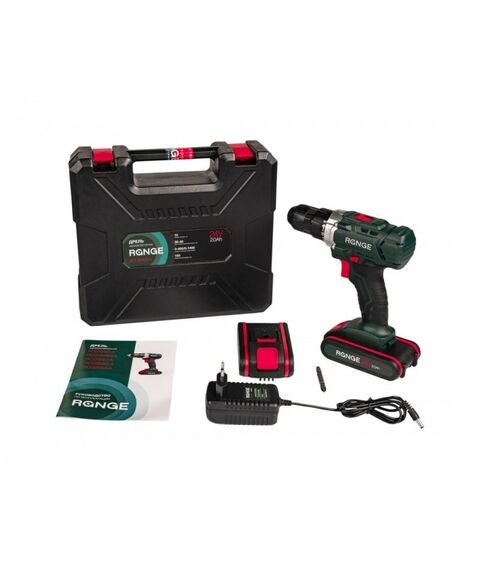 Дрели и шуруповерты: Аккумуляторная дрель RANGE RCD24/2.0-A 24В, 2Li акк, 2.0Ач, 40Нм, LED-подсветка, кейс фотографии