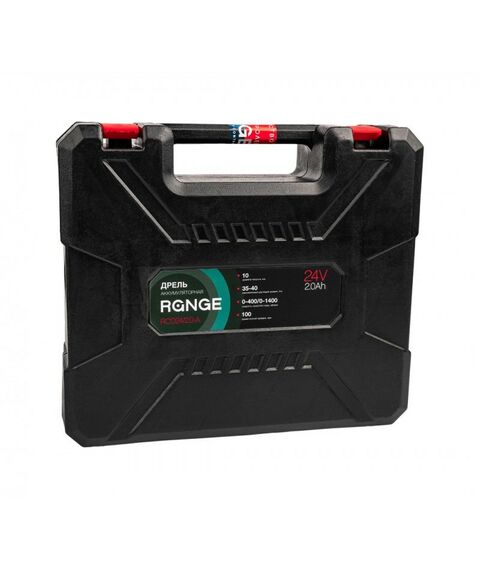 Дрели и шуруповерты: Аккумуляторная дрель RANGE RCD24/2.0-A 24В, 2Li акк, 2.0Ач, 40Нм, LED-подсветка, кейс фотографии